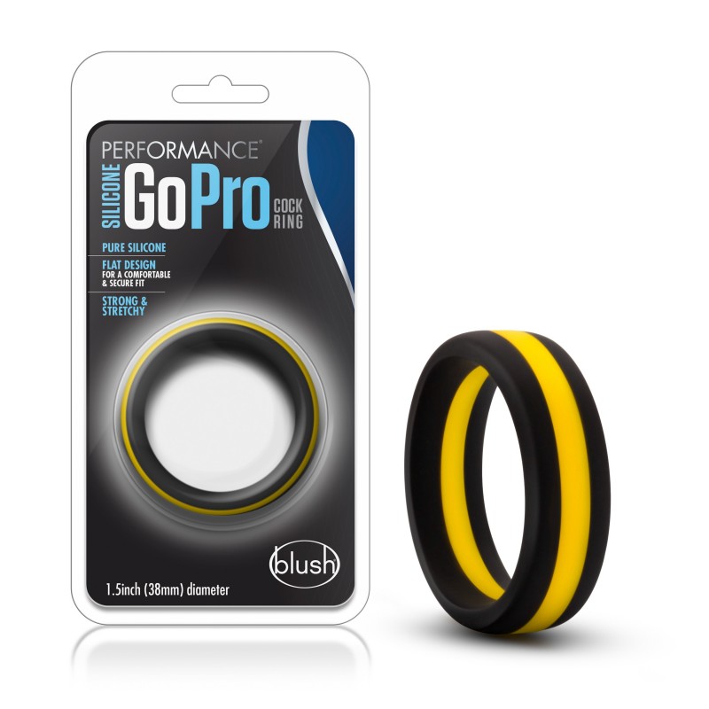 Performance Silicone Go Pro Cock Ring - Yellow